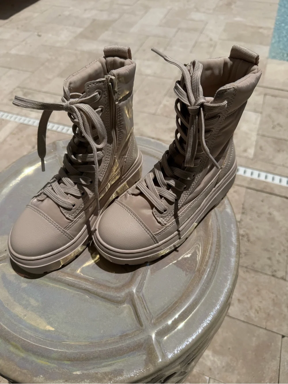 Zara girls lace up boots